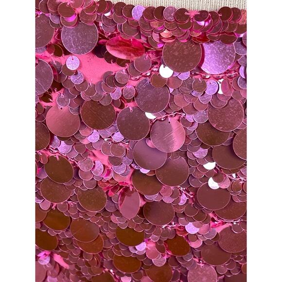 Retrofete Nolia Sequin Embellished Strapless Candy Pink Mini Dress Size Medium - Picture 7 of 9